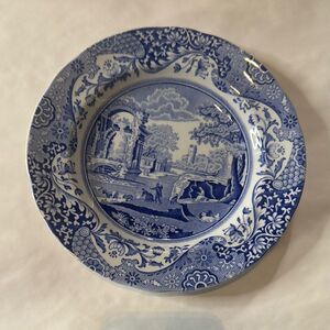 Spode Blue Italian Salad or Appetizer Plate 7.5” England c.1816